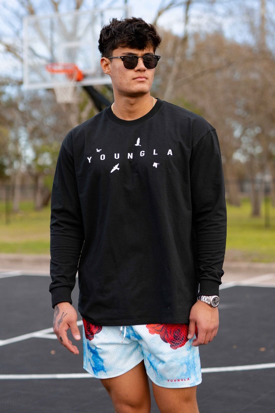 Camisas Youngla 811 Liberty Long Sleeves Hombre Negras | LAGZMVF-01