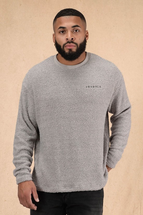Camisas Youngla 817 Cozy Longsleeves Hombre Gris | FXIVCLJ-52