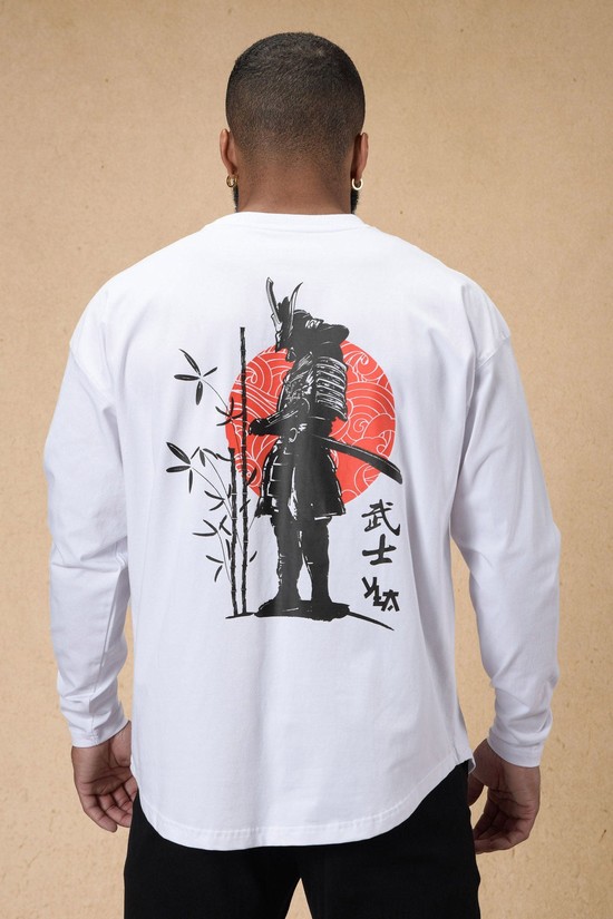Camisas Youngla 822 Bushido Longsleeves Hombre Blancas | CZABOSW-83