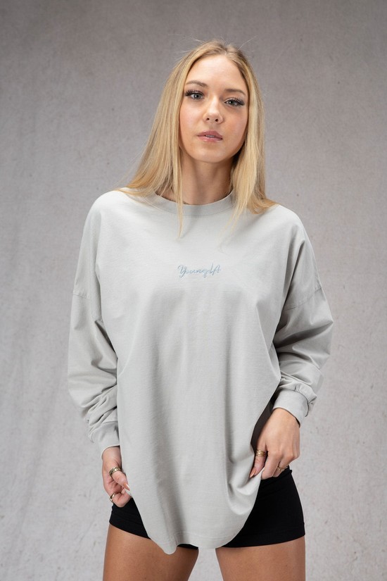 Camisas Youngla W416 Retro Long Sleeve Mujer Gris | QFAEGHW-54