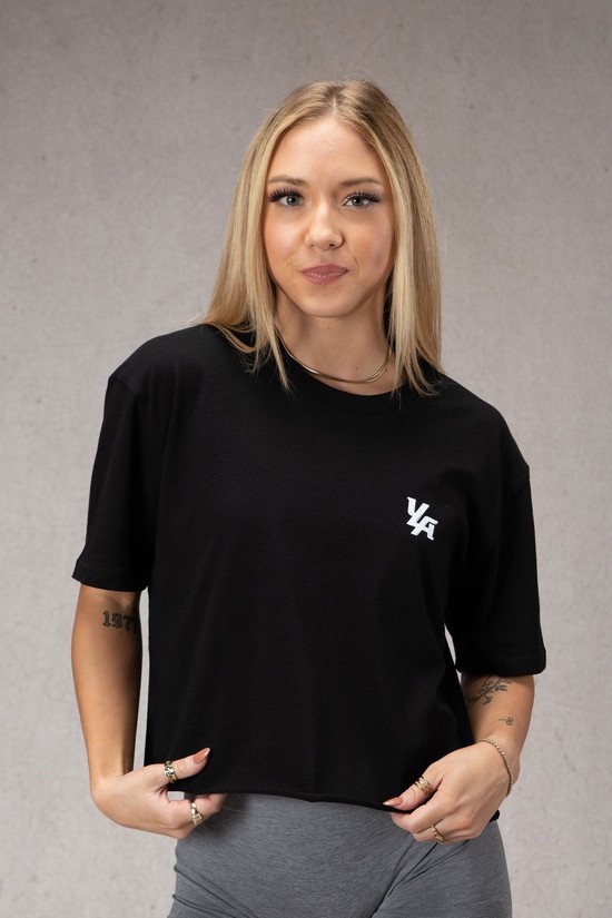Camisas Youngla W421 Trippy Oversized Mujer Negras | QHZWYNJ-79