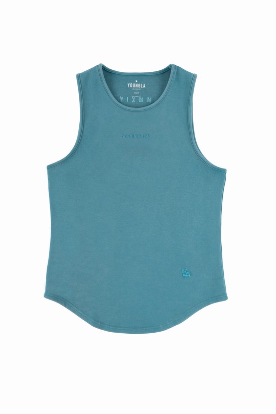 Camiseta Tirantes Youngla 301 Excellence Hombre Azules | ERPYHMA-17