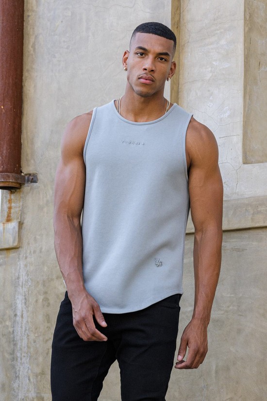 Camiseta Tirantes Youngla 301 Excellence Hombre Gris | NMIXCOA-69