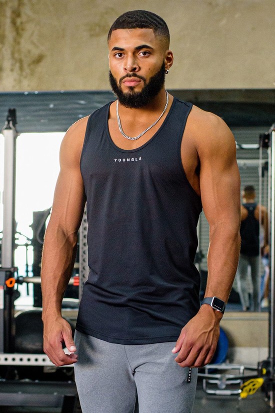 Camiseta Tirantes Youngla 305 Performance Line Hombre Azul Marino | LPOXGIA-65