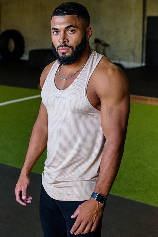 Camiseta Tirantes Youngla 305 Performance Line Hombre Blancas | XCWGPFV-25