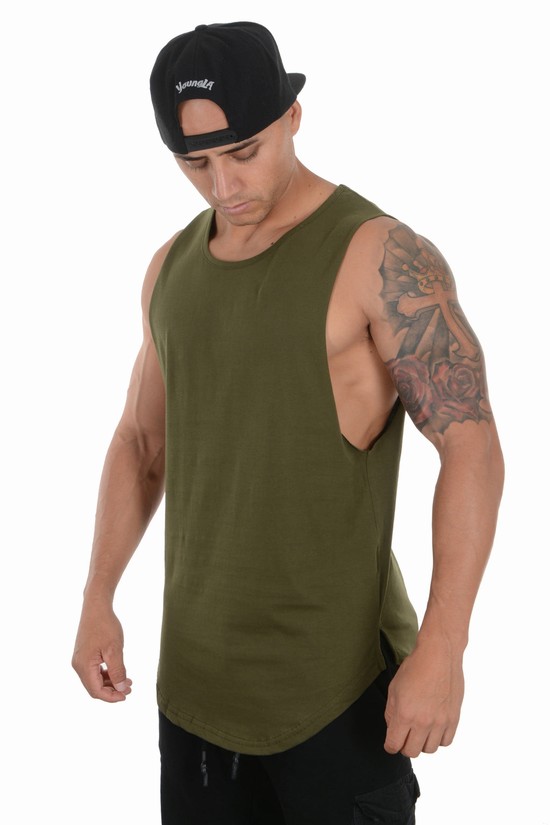 Camiseta Tirantes Youngla 308 Muscle Hombre Verde | IDOURLS-76