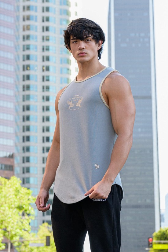 Camiseta Tirantes Youngla 311 Progress Hombre Gris | GLCFOZW-71
