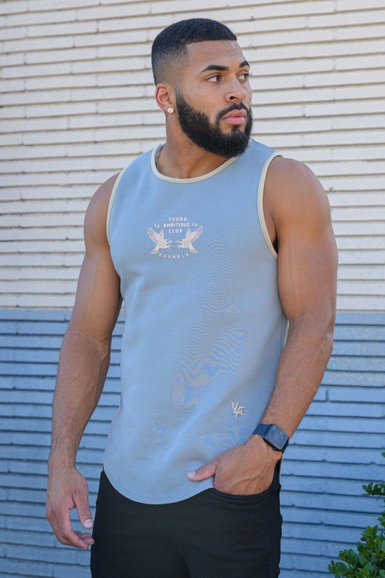Camiseta Tirantes Youngla 311 Progress Hombre Azules | NDUPTFW-24
