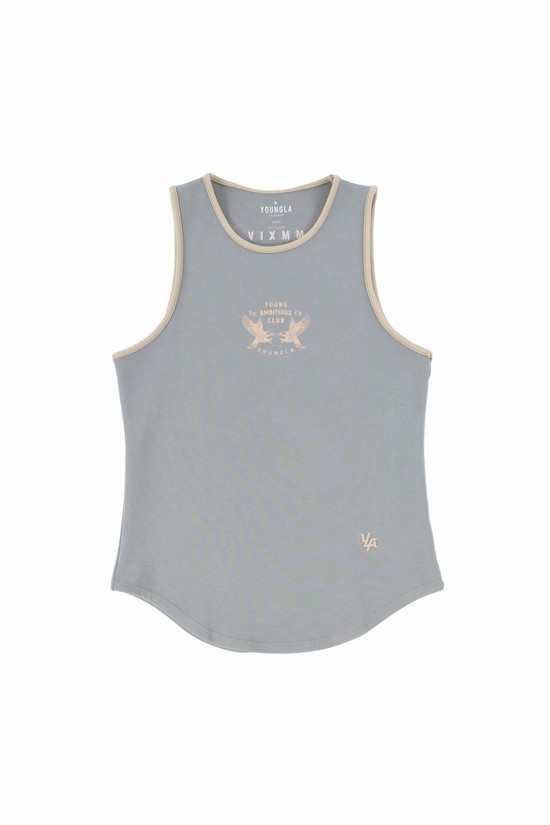 Camiseta Tirantes Youngla 311 Progress Hombre Gris | OZXFKGM-65