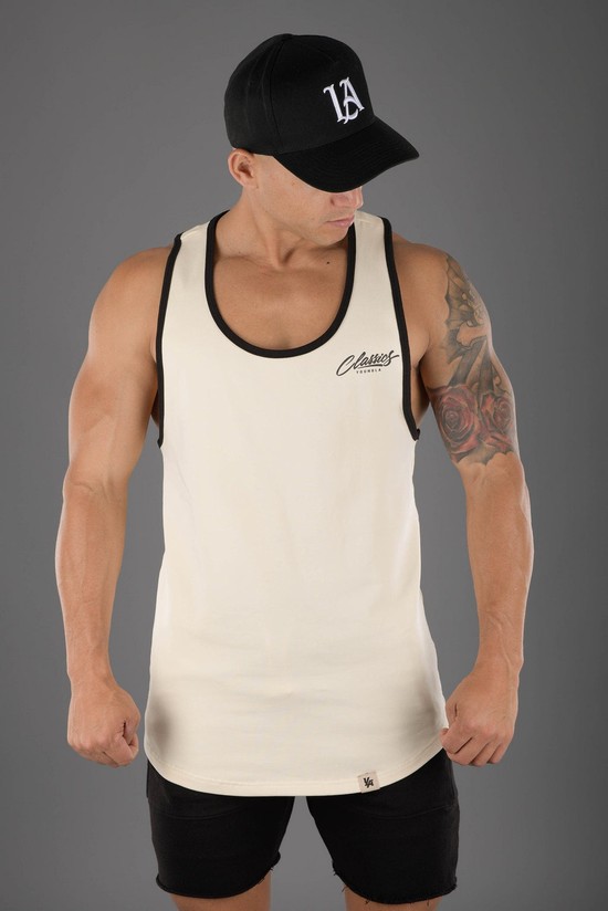 Camiseta Tirantes Youngla 324 Classics Stringer Hombre Blancas | RYXICVF-81