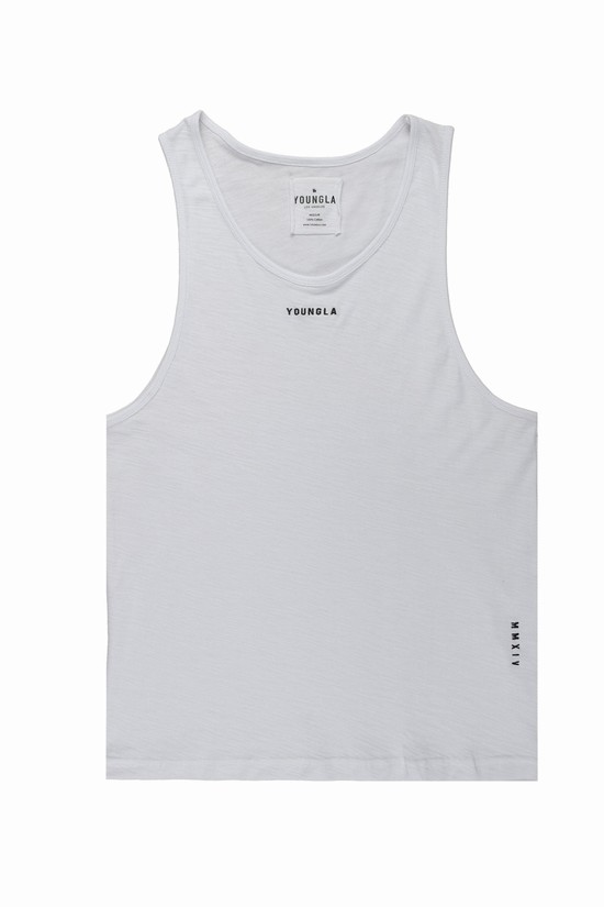 Camiseta Tirantes Youngla 325 Marine Slub Hombre Gris | KYJGZUX-87