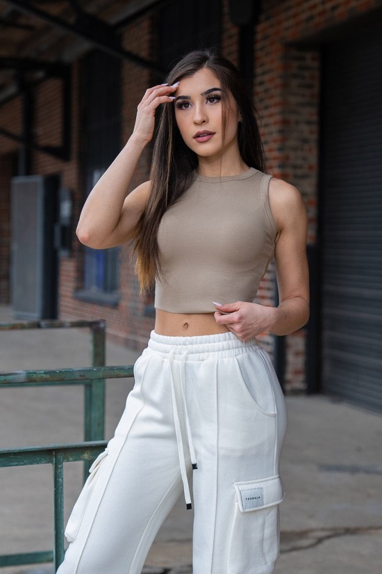 Camiseta Tirantes Youngla W314 Flexrib Mujer Gris | WLYOTPZ-50