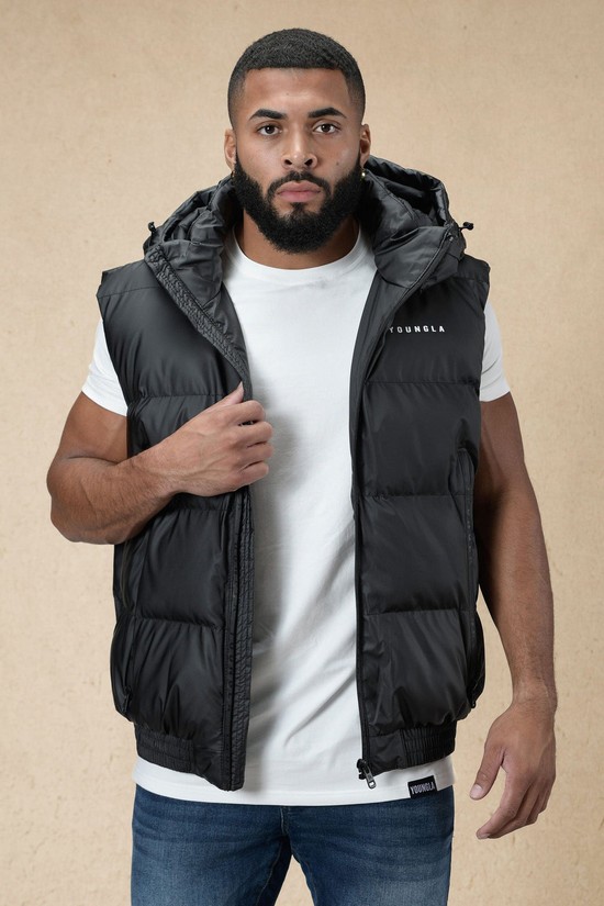 Chaquetas Youngla 553 Brooklyn Puffer Hombre Negras | ZRKMOGA-63