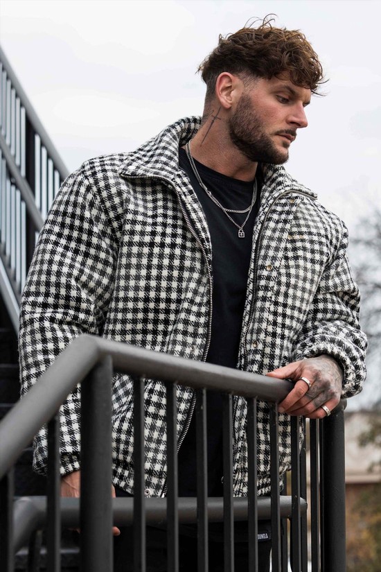 Chaquetas Youngla 563 Kingpins Hombre Blancas Negras | VYCLNPO-64