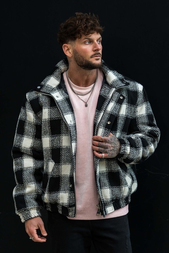 Chaquetas Youngla 563 Kingpins Hombre Blancas Negras | YWBMJCR-80