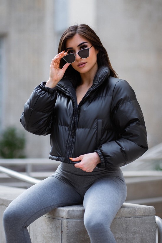 Chaquetas Youngla W511 Rosita Puffer Mujer Negras | ZCHFVBW-05