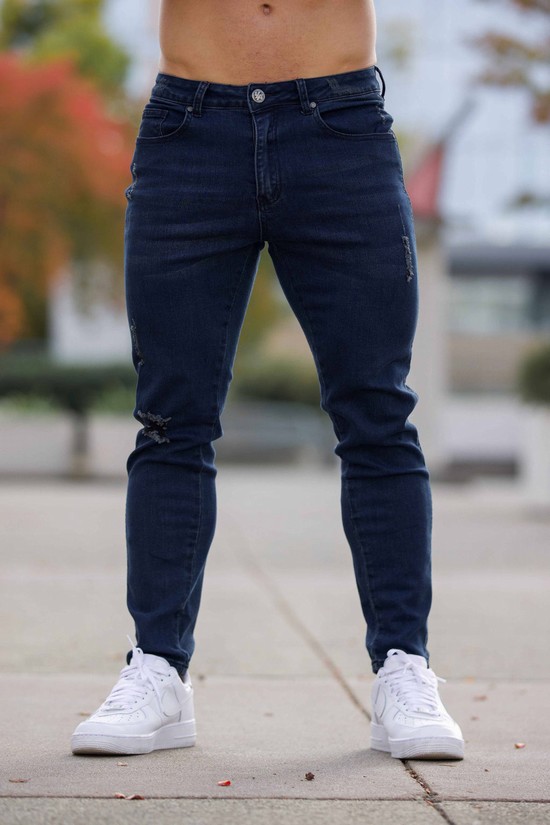 Jeans Youngla 607 Tailored Slim Fit Hombre Azul Marino | AWMTFGC-21