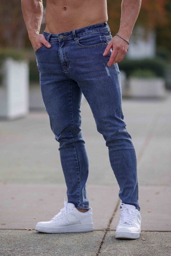 Jeans Youngla 607 Tailored Slim Fit Hombre Azules | HYJNMAF-26