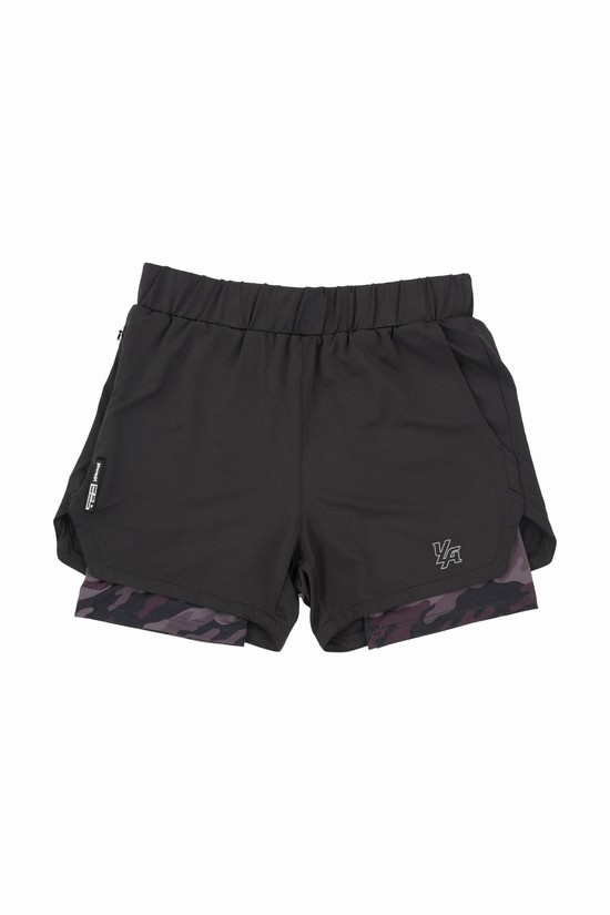 Pantalones Cortos Youngla 105 Compression 2.0 Hombre Negras | SAGELND-73