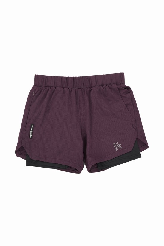 Pantalones Cortos Youngla 105 Compression 2.0 Hombre Moradas | UIVZPAB-75
