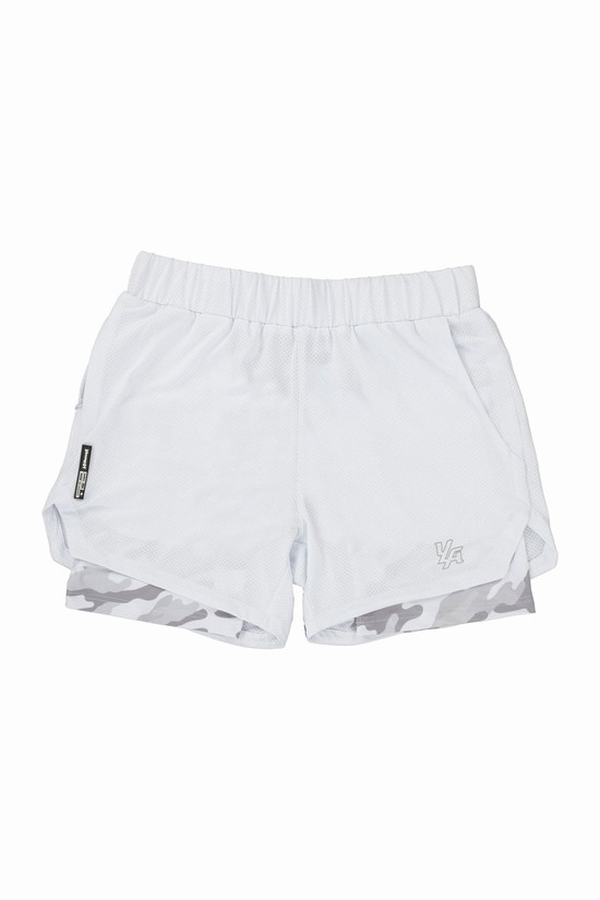 Pantalones Cortos Youngla 105 Compression 2.0 Hombre Blancas | XJBCNMY-48