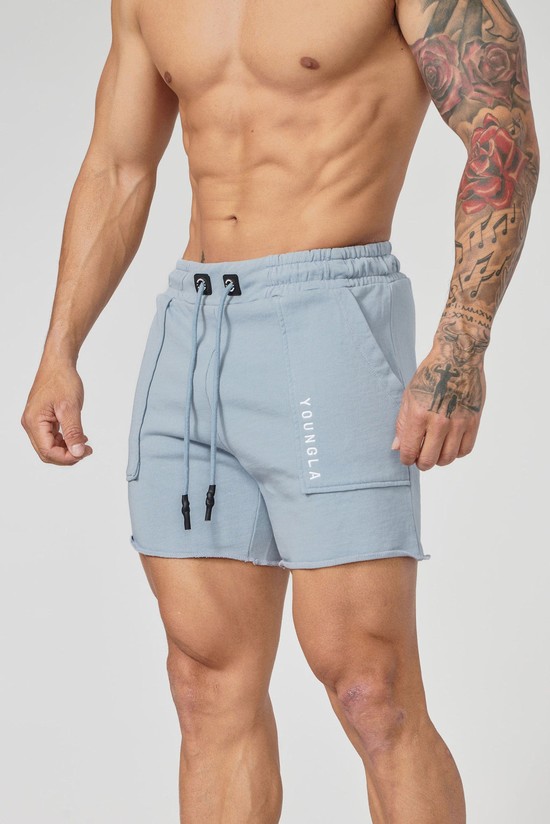 Pantalones Cortos Youngla 106 Vintage Hombre Gris | CRBWFQG-72
