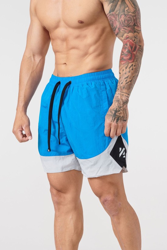 Pantalones Cortos Youngla 109 Retro Hombre Azules Gris | FBGXVTH-76