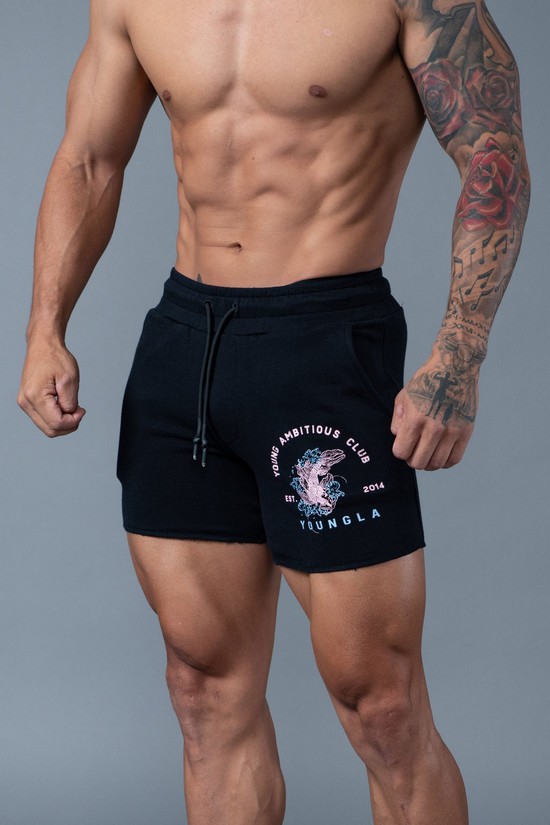 Pantalones Cortos Youngla 111 Dedication Hombre Negras | QVAPBSN-23