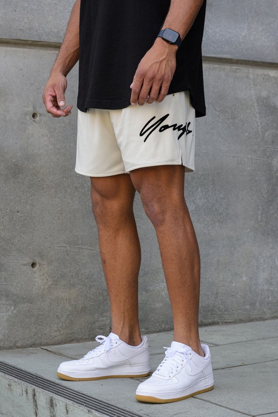Pantalones Cortos Youngla 115 Signature Hombre Blancas | ABRQXFZ-05