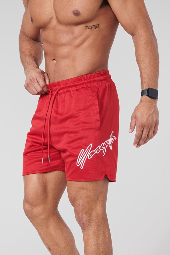 Pantalones Cortos Youngla 117 Sig Hombre Rojas | COIFAPW-67