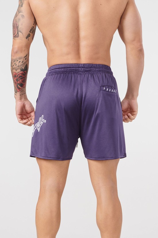 Pantalones Cortos Youngla 117 Sig Hombre Moradas | TVYDLRG-68