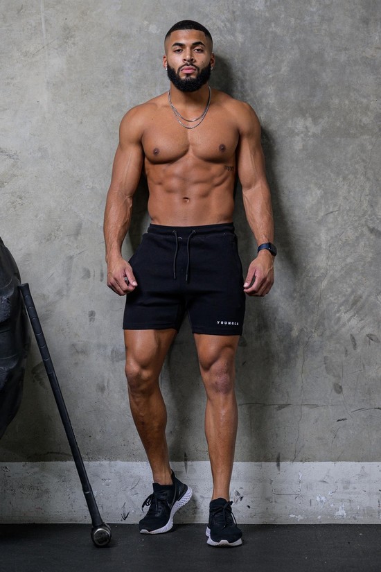 Pantalones Cortos Youngla 118 The Perfect Hombre Negras | VIRDQKG-39