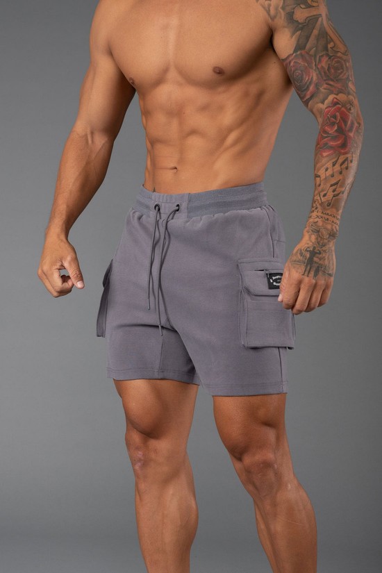 Pantalones Cortos Youngla 120 Cloud Cargo Hombre Gris | IXYWFNA-97