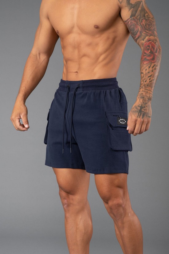 Pantalones Cortos Youngla 120 Cloud Cargo Hombre Azul Marino | WIALDTG-03
