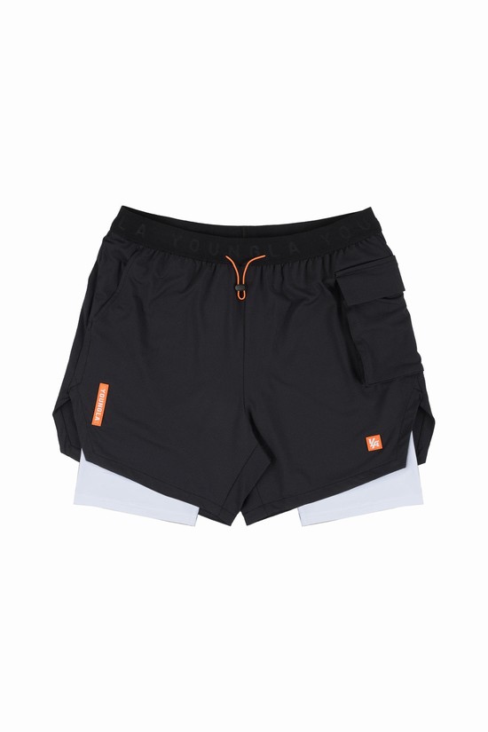Pantalones Cortos Youngla 121 Performance Line Compression Hombre Negras | LMFYJZA-57