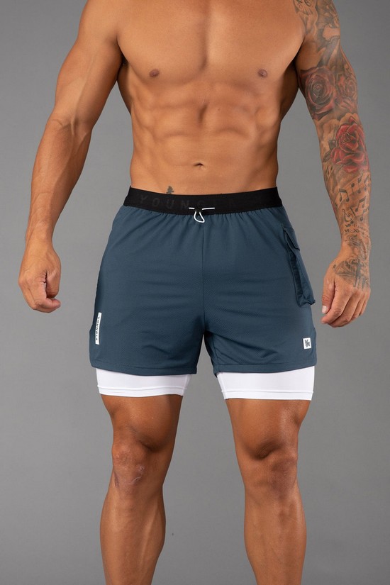 Pantalones Cortos Youngla 121 Performance Line Compression Hombre Gris Oscuro | OJULAGF-42