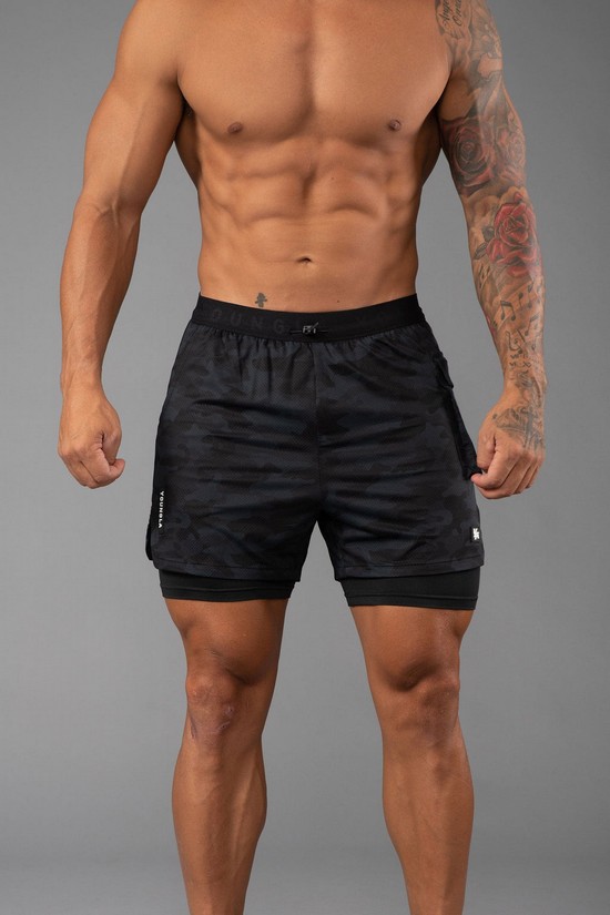 Pantalones Cortos Youngla 121 Performance Line Compression Hombre Negras | SQJAPIM-16