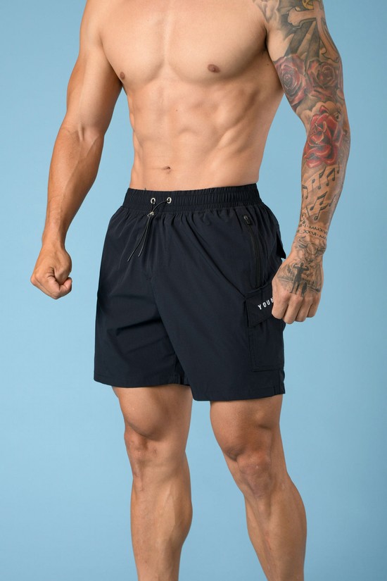 Pantalones Cortos Youngla 122 The Weekender Hombre Negras | KHQLPFV-26