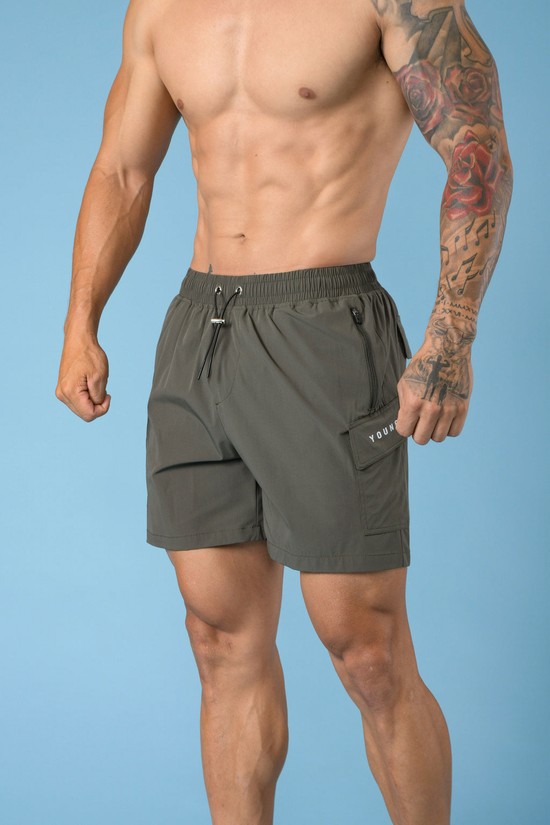 Pantalones Cortos Youngla 122 The Weekender Hombre Gris | NMKFPGW-58