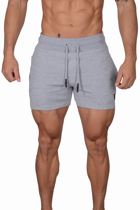 Pantalones Cortos Youngla 126 Interlock Hombre Gris | JDGUVKT-29