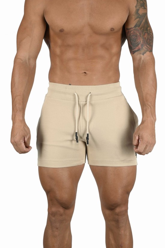 Pantalones Cortos Youngla 126 Interlock Hombre Beige | RVEWXHB-89