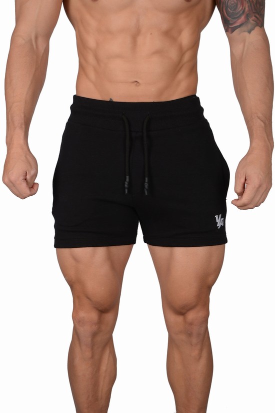 Pantalones Cortos Youngla 126 Interlock Hombre Negras | VRTSXGY-39