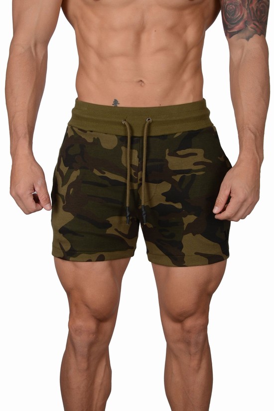 Pantalones Cortos Youngla 126 Interlock Hombre Verde | ZAVWJIS-63