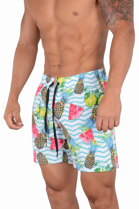 Pantalones Cortos Youngla 128 Abstract Swim '22 Hombre Multicolor | VNLIDPW-94