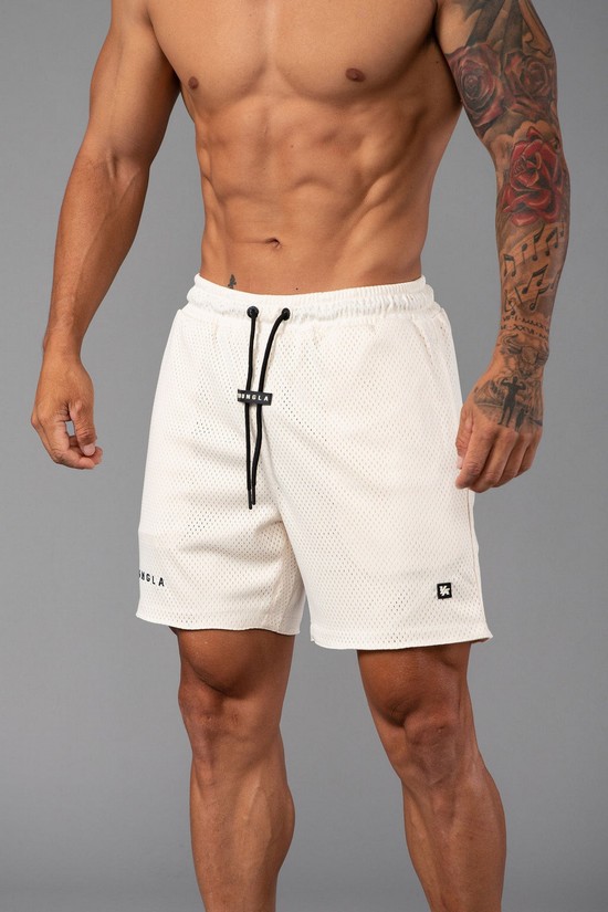 Pantalones Cortos Youngla 130 Essential Basketball Hombre Blancas | VWDZQYM-48