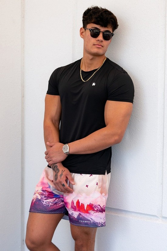 Pantalones Cortos Youngla 141 The Block Party Hombre Multicolor | XZGKSCA-17