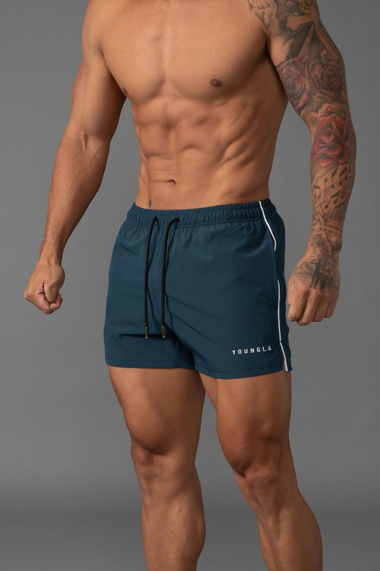Pantalones Cortos Youngla 143 Swim Hombre Azules | LIAENFV-24