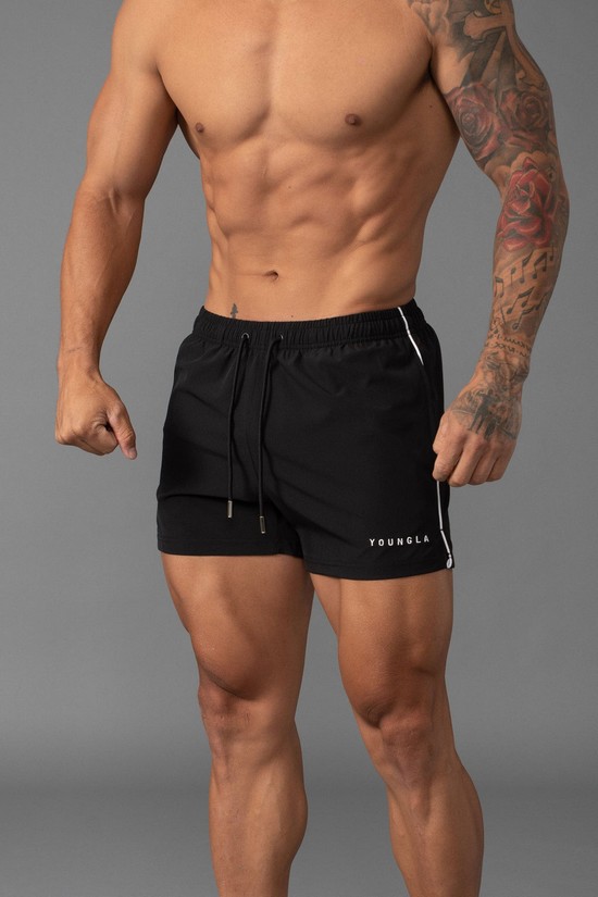 Pantalones Cortos Youngla 143 Swim Hombre Negras | NPWLVAZ-48