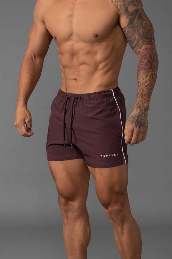 Pantalones Cortos Youngla 143 Swim Hombre Burdeos | SFCZMIH-84