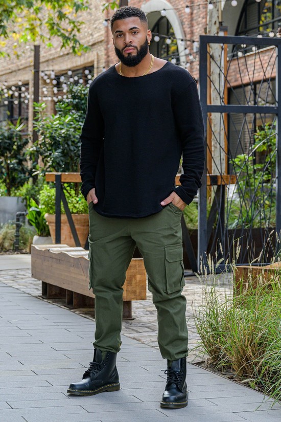 Pantalones Jogger Youngla 202 Twill Cargo Hombre Verde | KYAUBRD-69